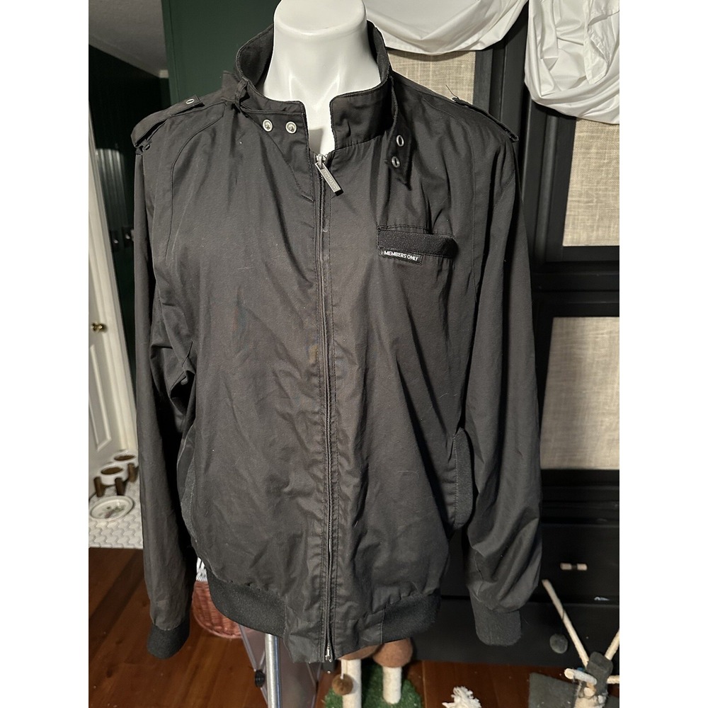 Vintage Member's Only Bomber Racer, Sz 44 (Men's XL)